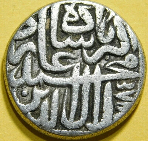 India Mughal Empire Emperor Akbar (1556- 1605) Scarce  Silver Rupee  222-409