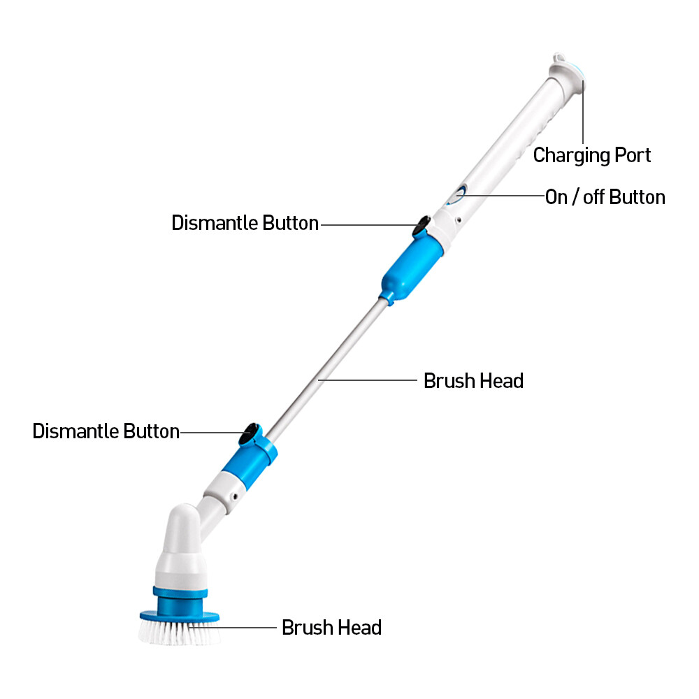 Turbo Scrub Electric Spin Scrubber Cordless Chargeable Cleaning Brush