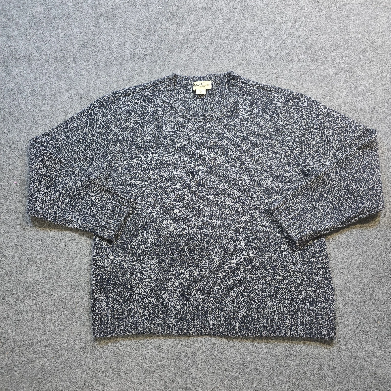 Orton Brothers Sweater Mens Size XL Black Wool Blend Crew Neck Vermont Casual