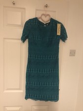 Darling Turquoise Teal Lace Dress Size X Small