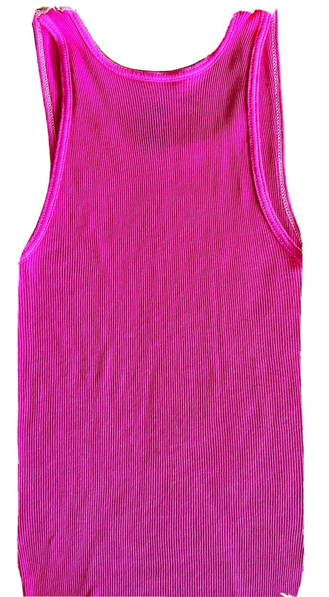 Men's Hanes Tank Top: Neon Pink | eBay