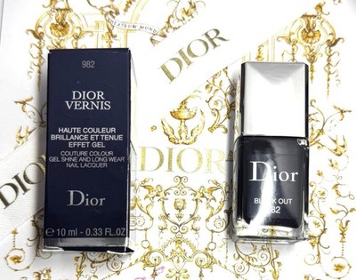 Dior Vernis Couture Colour Gel Shine And LongWear Nail Lacquer 982 Black Out