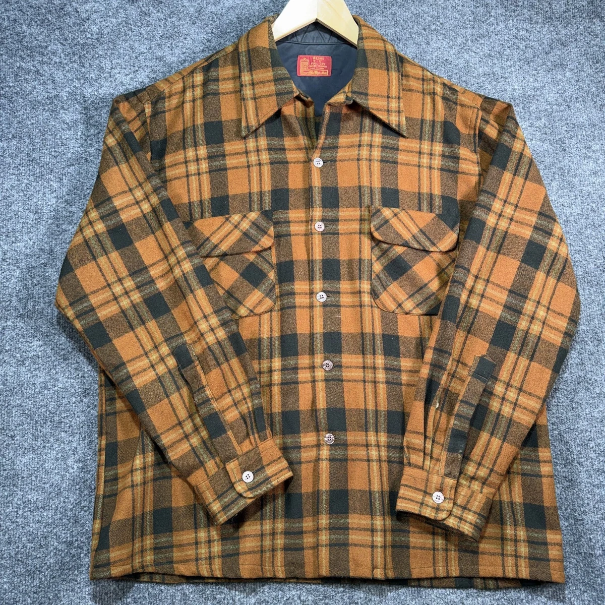 Sears Wool Long Sleeve Casual Button-Down Shirts for Men for sale