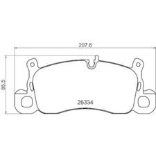1x Bremsbelagsatz, Scheibenbremse PAGID T3310N passend für AUDI PORSCHE