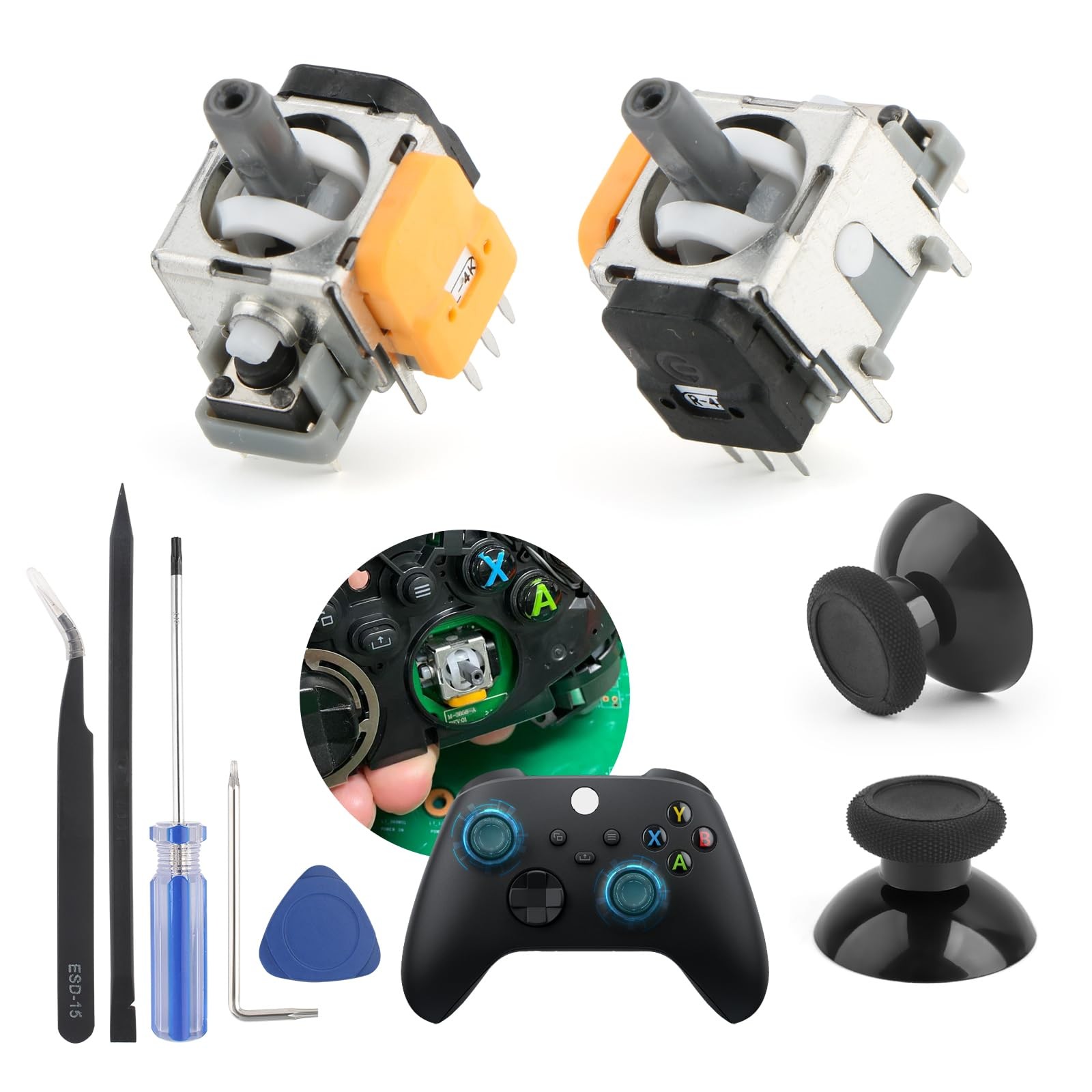 Joystick Hall Effect pour Xbox Series S module analogique 3D de stick de rechange x2