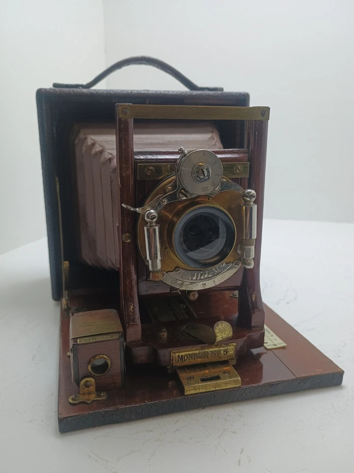 Appareil photo ancien Monroe No.5 – vers 1900 – chambre en acajou & laiton –... - Photo 4/4