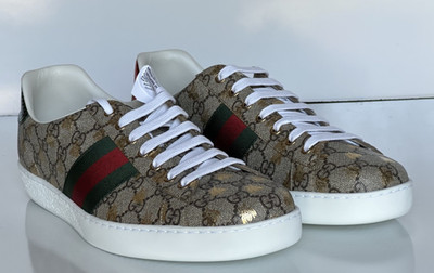 Gucci Men s GG Supreme Canvas Web Sneakers Beige 13.5 US (Gucci 13) 548950 NIB