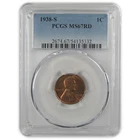 1938 S Lincoln Wheat Cent MS 67 RD PCGS Penny Uncirculated SKU:I22402