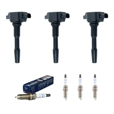 New Set of 3 Ignition Coil & BOSCH Spark Plug for 16-17 Smart Fortwo 0.9L L3