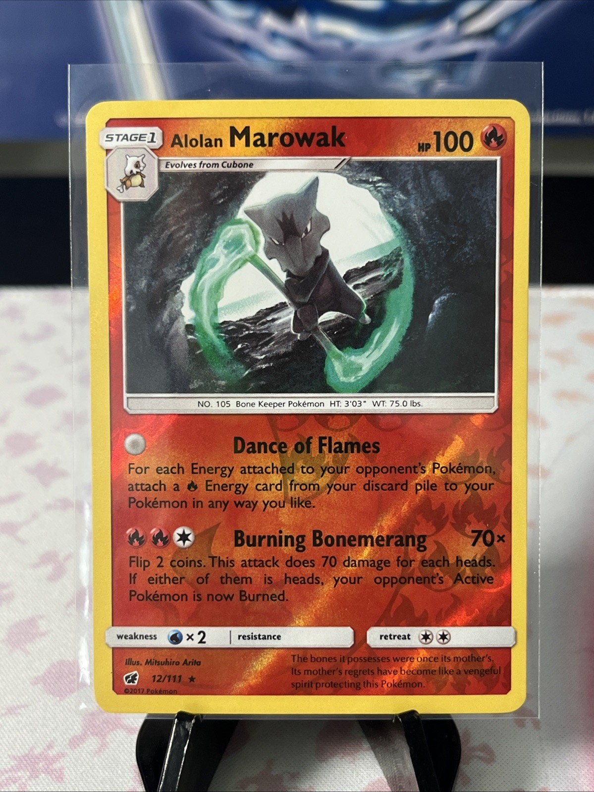 Alolan Marowak Reverse Holofoil Holo Rare SM - Crimson Invasion 12/111 NM