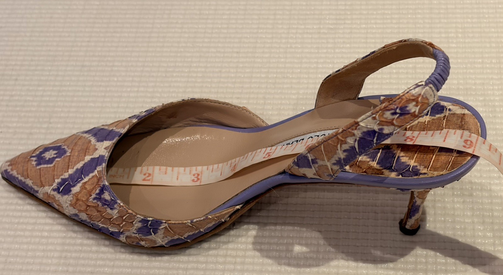 MANOLO BLAHNIK SHOES CAROLYNE  PYTHON SNAKESKIN P… - image 7