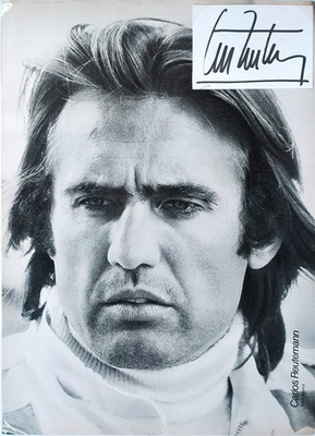 Formel 1, 2 Autogramme Carlos Reutemann, 146 Grands Prix 1972-1982