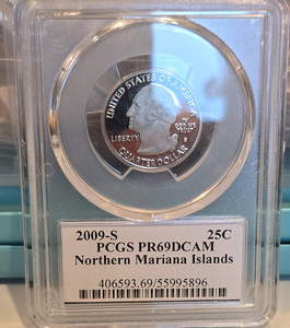 PCGS PR69 DCAM 2009-S Northern Mariana Islands Proof Quarter 25C 55995896