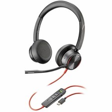 Poly Blackwire 8225 Stereo Teams Certified USB-C Headset & USB-C/A Adapter