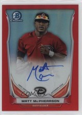 2014 Bowman Chrome Prospect Red Refractor 4/5 Matt McPhearson Auto 0p10