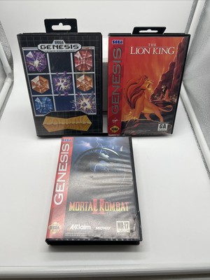 Lion King (Sega Genesis, 1994) Columns And Mortal Kombat 2 Lot Read