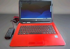 HP 14" Cardinal Red Laptop Debian 13 Linux 4GB RAM New Bat Excellent