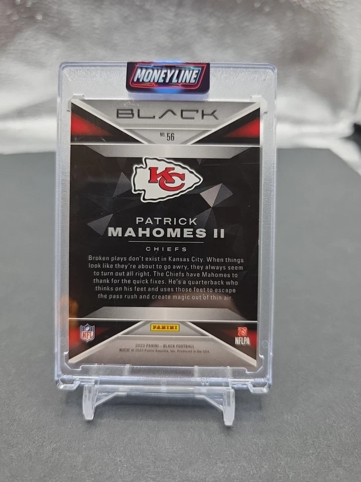 2023 Panini Black - Patrick Mahomes #56 Sapphire Refractor #/75 Chiefs - Image 2 of 2