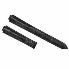 NEW LEATHER 14MM WATCH BAND STRAP FOR LADY CARTIER BALLON BLEU WATCH BLACK