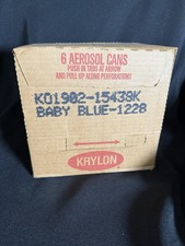 Mint 6 Pack Sealed Baby Blue Bar Code Krylon Vintage Spray Paint can