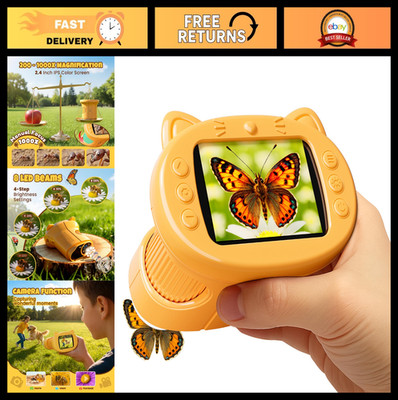 Portable 1000X Digital Mini Microscope for Kids - STEM Educational Science Kit,