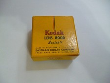 Kodak Vintage Series V 5 Lens Hood in Box w/ Adapter Ring, 1-1/8 inch 28.5mm 