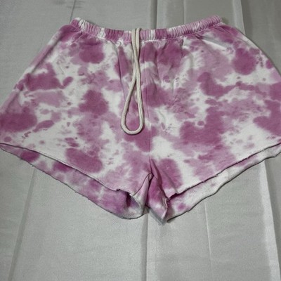 OFFLINE by Aerie OTT Fleece Sweatshorts Pink Tie-Dye Loungewear Cozy Size XS