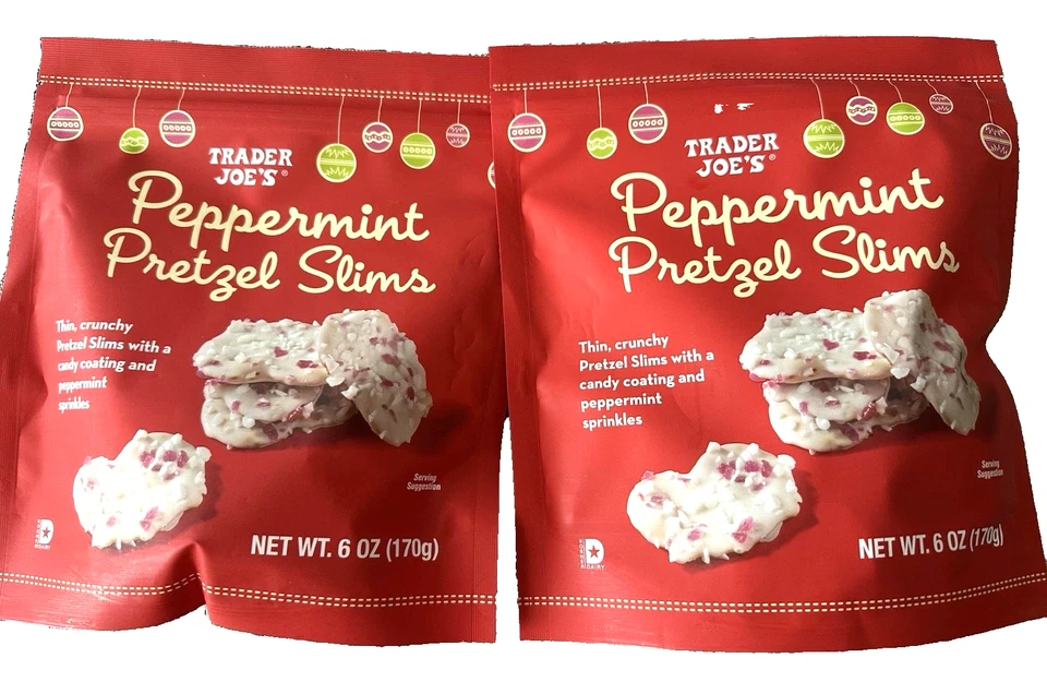 Paquete de 2 Pretzel de menta Trader Joe's Slim 6 oz cada paquete total 12 oz envío gratuito Foto 2 de 3