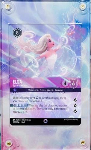 Disney Lorcana Elsa Spirit of Winter 207 Chapter 1 Enchanted Extended Art Case