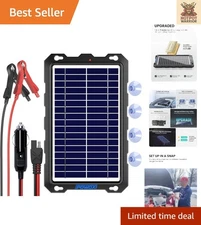 Durable 7.5W Solar Charging Kit for Automotive & Marine Battery Maintenance