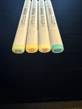 Copic Sketch Marker Lot Of 4, NEW, G12, Y21, Y00, BG45