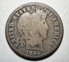 1892-S  BARBER DIME  GOOD DETAILS  BETTER DATE #2051