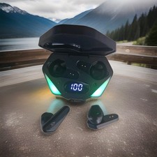 Wireless Bluetooth Gaming Black Ear Buds