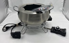 CUISINART STAINLESS STEEL ELECTRIC FONDUE POT CFO-3SS SET