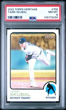 2022 TOPPS HERITAGE #709 TARIK SKUBAL PSA 8