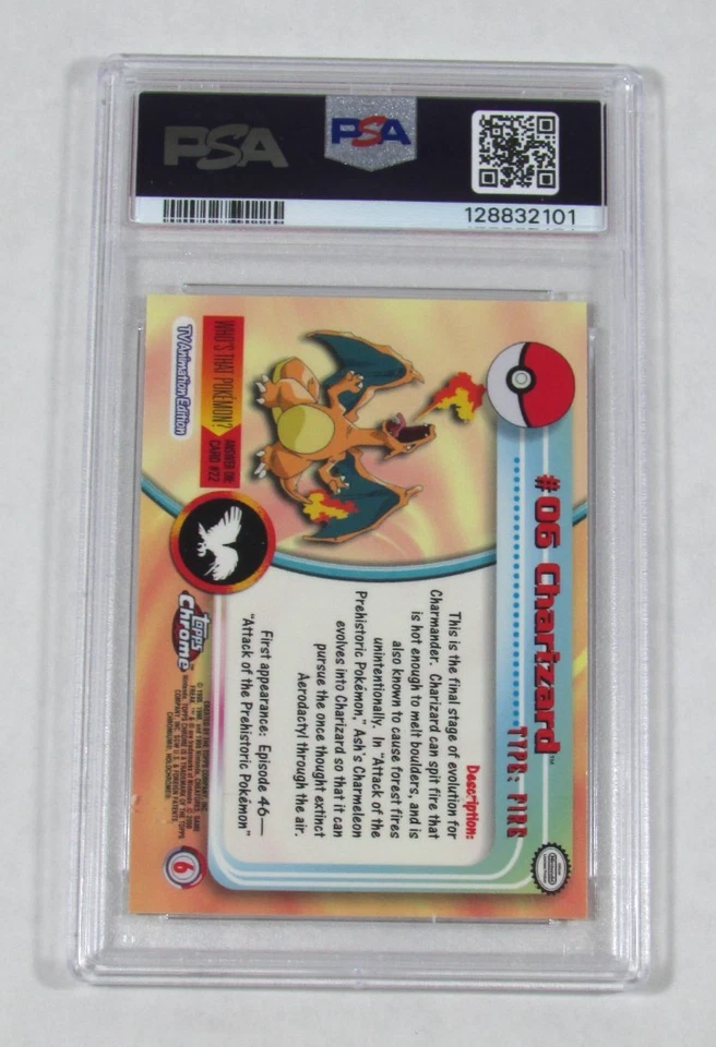 2000 Topps Chrome Pokemon T.V. #06 CHARIZARD PSA 5 EX - Image 2 of 2