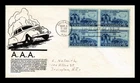 DR JIM STAMPS US COVER AAA 50TH ANNIVERSARY FDC SCOTT 1007 BLOCK OF 4 ANDERSON