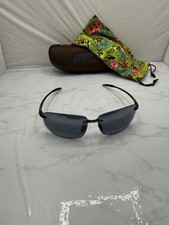 Maui Jim MJ-422-02 Breakwall Rimless Grey Polarized Lenses Made In Japan W/case