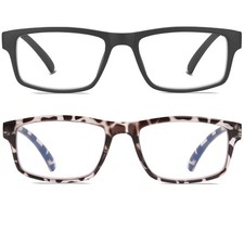 Reading Glasses, Fashion Anti Glare Blue Light Blocking Glasses, Filter UV Ra...