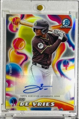 2025 Bowman Chrome Leo De Vries RC Melt Mashers Auto Refractor /99 Rookie