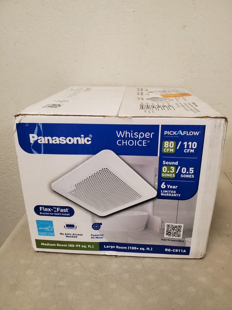 Panasonic WhisperChoice DC 80/110 CFM Pick-A-Flow Ceiling Bathroom