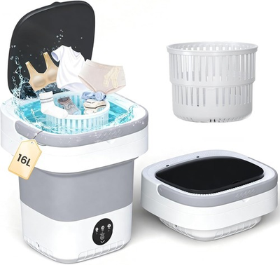#ad 16L Foldable Portable Mini Washer Small washing Machine for Small clothes $49.99