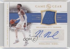 2018-19 Panini National Treasures Game Gear Prime 14/25 Nerlens Noel Auto 13v5