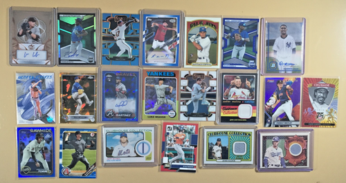HUGE (50+) BASEBALL AUTO RELIC BAT + ALL #/ED PARALLELS/INSERTS LOT ...
