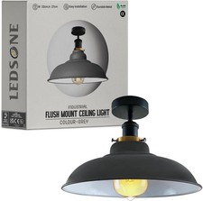 Vintage Ceiling Light Industrial Semi Flush Mount Ceiling Lamp Shade Fitting