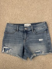 Girls Abercrombie kids mid rise midi shorts 11/12. Denim, Jean,
