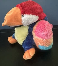Aurora Parrot Hand Body Puppet Plush Petey Macaw Bird 14” Colorful