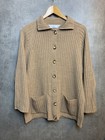 St Michael Damengröße 12. Strickjacke camel hellbraun Honig Strick 50% Wolle, Chore
