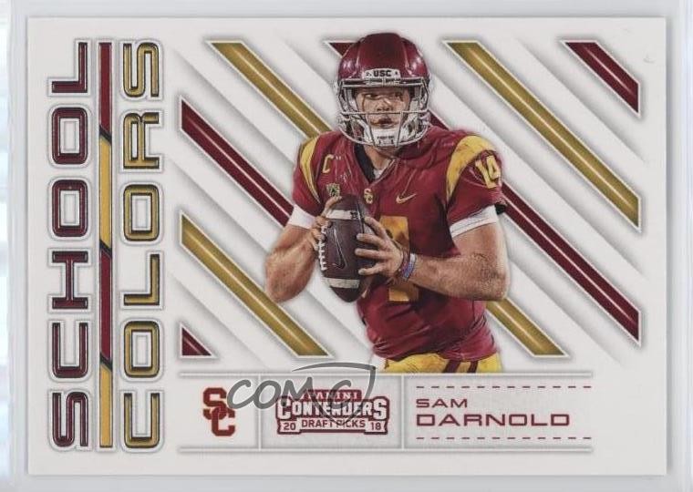 2018 Panini Contenders Draft Picks School Colors Sam Darnold #1 yf0