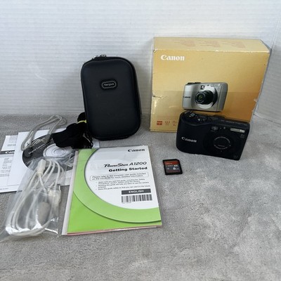 Canon PowerShot A1200 HD 12.1MP Black Digital Camera 4x Zoom W/ SD